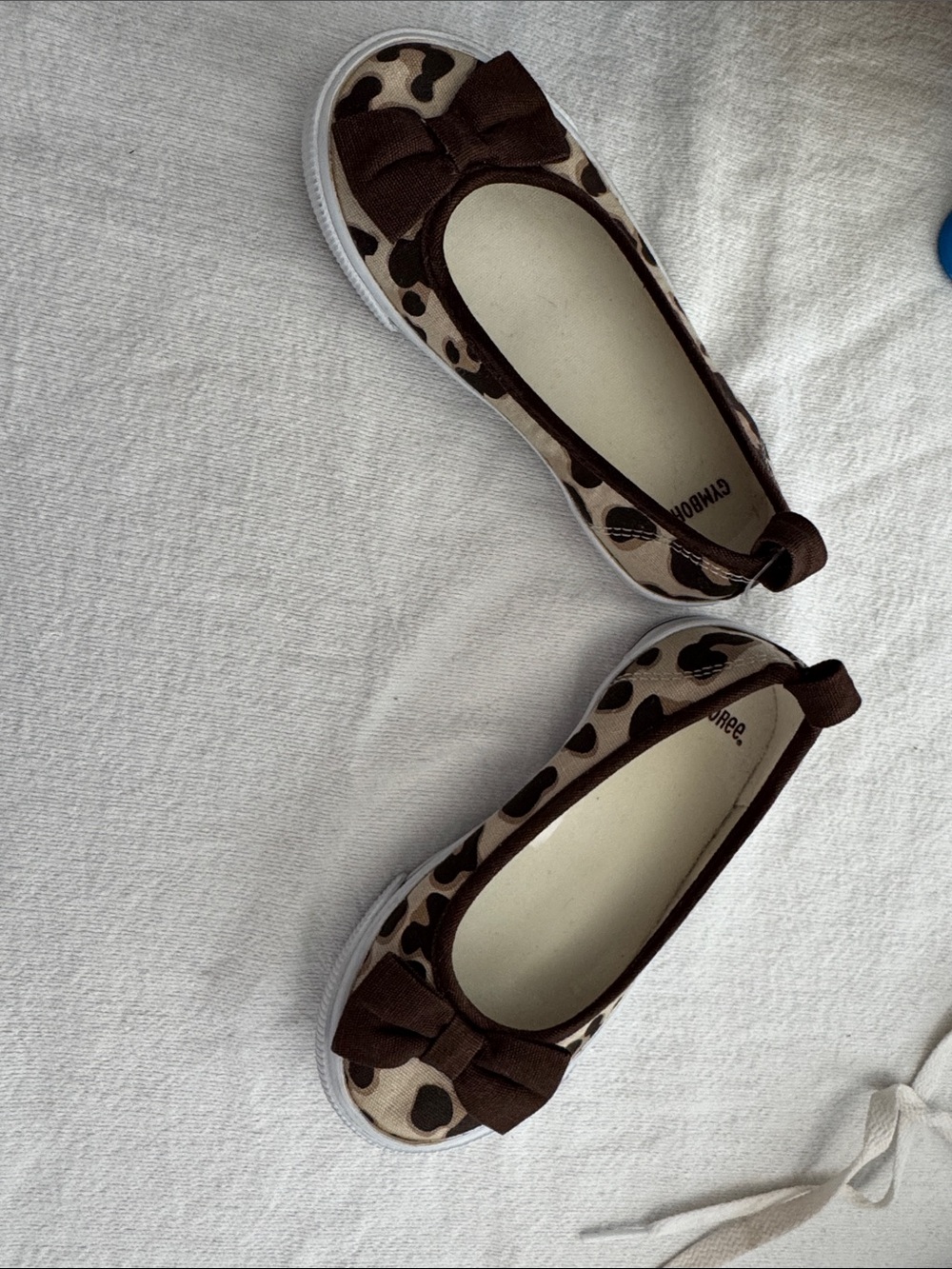 Gymboree Kids Brown Leopard Print Bow Slip-On Shoes